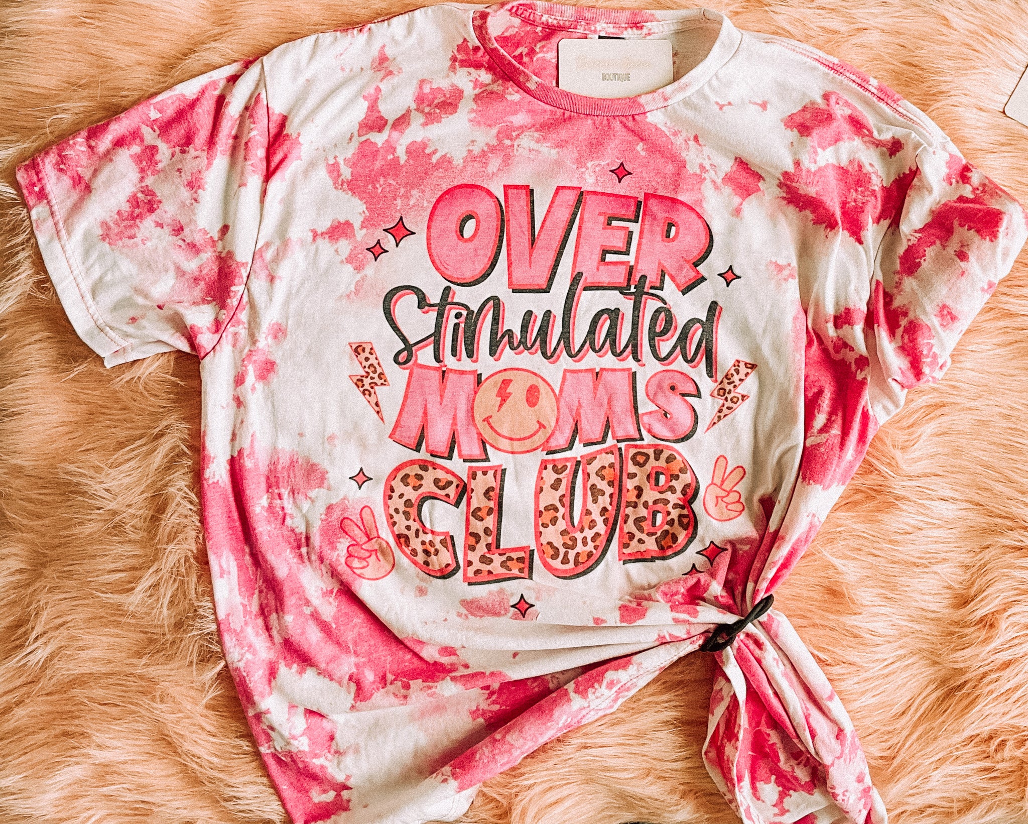 Acid Washed Bleached Overstimulated Moms Tee